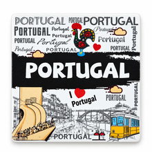 Load image into Gallery viewer, Portugal Ceramic Coffee Mug & Cork-Backed Coaster Gift Set, 10 oz – Black