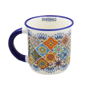 Multicolor Blue Tile Azulejo 12 oz. Ceramic Coffee Mug