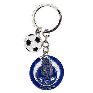 Futebol Clube do Porto FCP Blue Logo with Soccer Ball Keychain