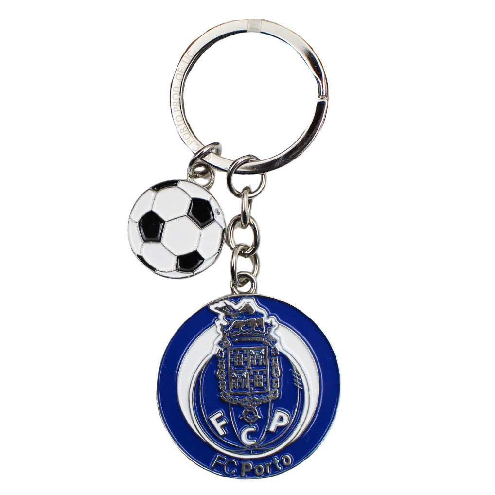 Futebol Clube do Porto FCP Blue Logo with Soccer Ball Keychain