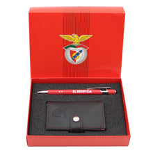 Load image into Gallery viewer, Sport Lisboa e Benfica SLB Leather Card Holder and Pen Set
