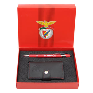Sport Lisboa e Benfica SLB Leather Card Holder and Pen Set