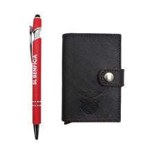 Load image into Gallery viewer, Sport Lisboa e Benfica SLB Leather Card Holder and Pen Set
