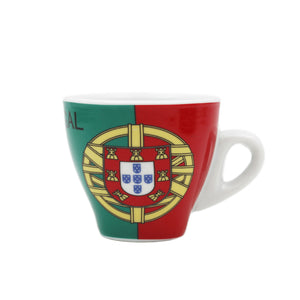Portugal Themed Espresso Cup and Saucer Set, Set of 6