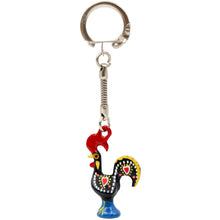 Load image into Gallery viewer, Portuguese Barcelos Rooster Keychain - Hand-Painted Good Luck Charm