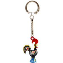 Load image into Gallery viewer, Portuguese Barcelos Rooster Keychain - Hand-Painted Good Luck Charm