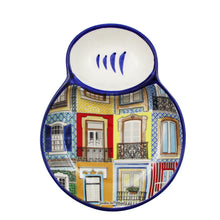 Load image into Gallery viewer, Traditional Portuguese Windows Olive Dish with Pit Holder