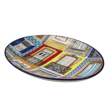 Load image into Gallery viewer, Traditional Portuguese Windows Decorative Ceramic Oval Platter
