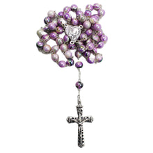 Load image into Gallery viewer, Our Lady of Fatima Made in Portugal Purple Marble Rosary