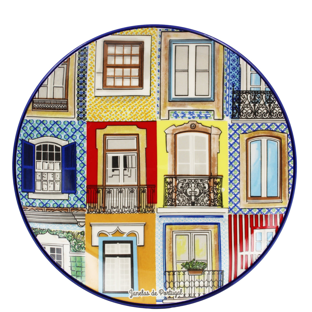 Traditional Portuguese Windows Decorative Ceramic Plate