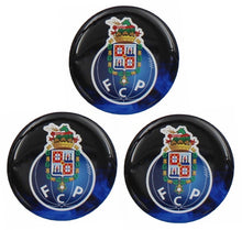 Load image into Gallery viewer, 2&quot; FC Porto Resin Domed 3D Decal Car Sticker, Set of 3
