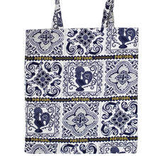 Load image into Gallery viewer, Traditional Portuguese Azulejos Tiles Themed Reusable Tote Bag