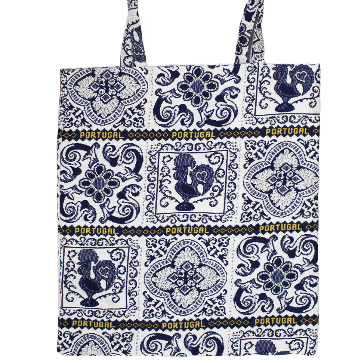 Portuguese tiles. Blue flowers and trellis | Tote Bag