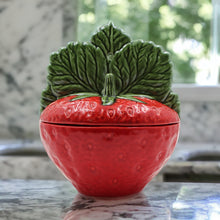 Load image into Gallery viewer, Faiobidos Hand-Painted Ceramic Strawberry Salt Holder
