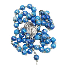 Load image into Gallery viewer, Our Lady of Fatima Made in Portugal Aqua Marble Rosary