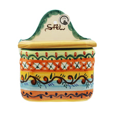 Load image into Gallery viewer, Hand-Painted Portuguese Pottery Clay Terracotta Salt Holder
