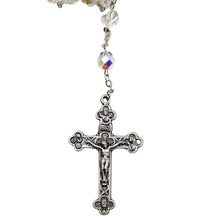 Load image into Gallery viewer, Our Lady of Fatima Made in Portugal Clear Shiny Glass Beads Rosary