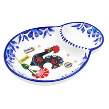 Load image into Gallery viewer, Portuguese Ceramic Olive Dish with Rooster Design & Pit Holder