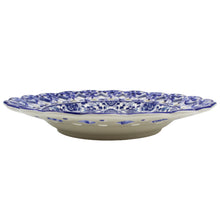 Load image into Gallery viewer, Hand-Painted Traditional Floral Blue Tile Azulejo 11" Decorative Plate