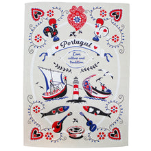 Load image into Gallery viewer, Portuguese Icons Heart & Lighthouse Themed Decorative Kitchen Dish Towel, Set of 2