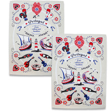 Load image into Gallery viewer, Portuguese Icons Heart & Lighthouse Themed Decorative Kitchen Dish Towel, Set of 2