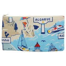 Load image into Gallery viewer, 100% Cotton Portuguese Cities Organizer Pouch with Zipper