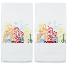 Load image into Gallery viewer, Set of 2 Portuguese Icons Embroidered Kitchen Towels, Decorative Dish Towels