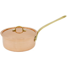 Load image into Gallery viewer, Handcrafted Copper Saucepan with Handle and Lid