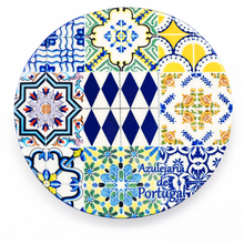 Load image into Gallery viewer, Portuguese Tile Azulejo Ceramic Coasters with Cork Backing – Set of 4