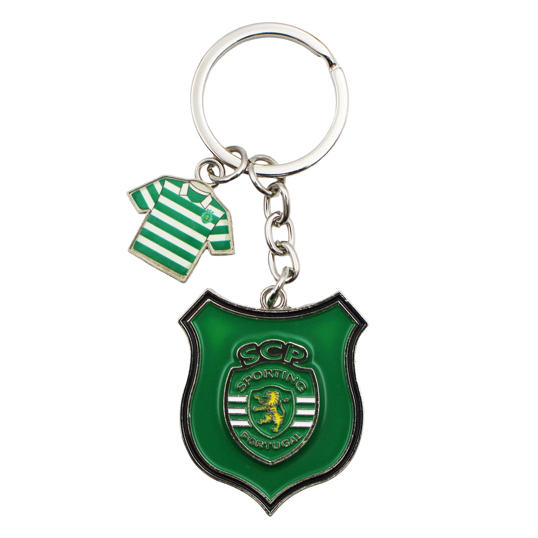 Sporting CP Logo and Soccer Jersey Metal Keychain