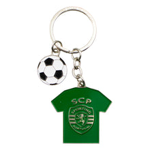 Load image into Gallery viewer, Sporting CP Soccer Shirt and Ball Metal Keychain
