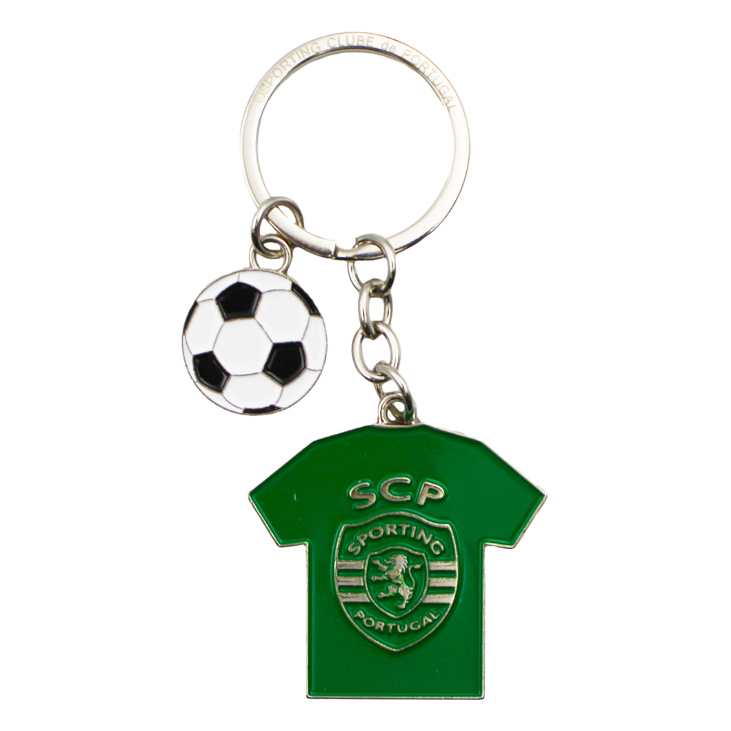 Sporting CP Soccer Shirt and Ball Metal Keychain