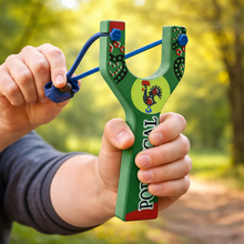 Load image into Gallery viewer, Portuguese Wooden Slingshot – Colorful Barcelos Rooster Design