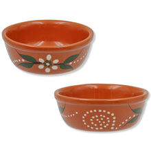 Load image into Gallery viewer, Hand-Painted Terracotta Small Dessert Bowls – Set of 4