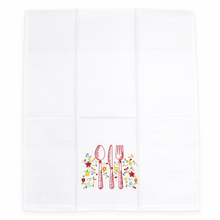 Load image into Gallery viewer, Portuguese Embroidered Cotton Tea Towels – Set of 2, 100% Cotton (28" x 20.5") - Cutlery
