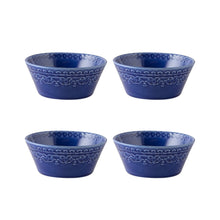 Load image into Gallery viewer, Bordallo Pinheiro Rua Nova Indigo Cereal Bowl, Set of 4