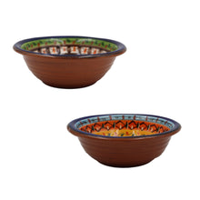 Load image into Gallery viewer, Hand-Painted Portuguese Pottery Clay Terracotta Colorful Dessert Bowl Set
