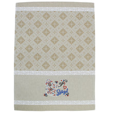 Load image into Gallery viewer, Traditional Portuguese Viana Heart White & Beige Cotton Kitchen Dish Towel, Set of 2