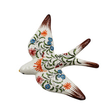Load image into Gallery viewer, Traditional Multicolor Hand-Painted Ceramic Brown and White Decorative Swallow, Set of 2

