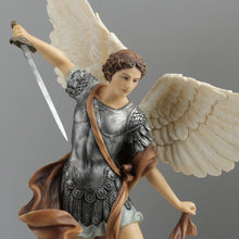 Load image into Gallery viewer, St. Michael the Archangel Statue – Catholic Resin Figurine with Sword, 15”