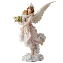 Load image into Gallery viewer, Guardian Angel Watching Over Child Statue – Peaceful Angel Figurine