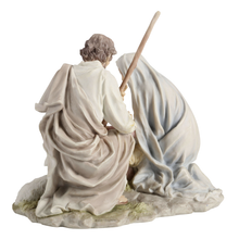 Load image into Gallery viewer, Holy Family Nativity Figurine – Mary, Joseph, Baby Jesus & Lamb