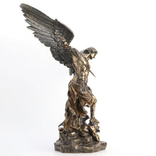 Load image into Gallery viewer, Saint Michael the Archangel Statue – Large 28" Cold Cast Bronze Guardian Figure