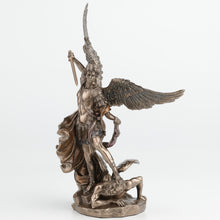 Load image into Gallery viewer, St. Michael the Archangel Statue – Catholic Cold Cast Bronze Figurine with Sword, 9.1”