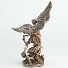 Load image into Gallery viewer, St. Michael the Archangel Statue – Catholic Cold Cast Bronze Figurine with Sword, 9.1”