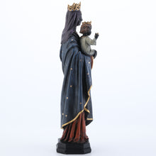 Load image into Gallery viewer, Black Madonna and Infant Jesus Statue – Catholic Marian Figurine with Crown, 10.5”