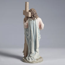 Load image into Gallery viewer, Sacred Heart of Jesus Leaning On Dove Cross Statue, 11.2"
