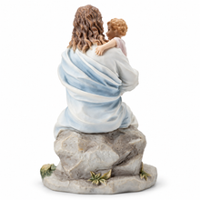 Load image into Gallery viewer, Jesus Christ Statue - Catholic Figurine Holding Child, 6.4"