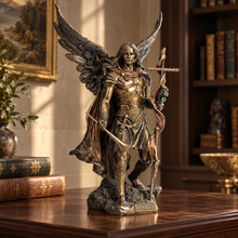 Load image into Gallery viewer, St. Gabriel Archangel Cold Cast Bronze Statue – 14"