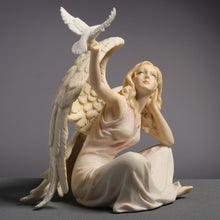 Load image into Gallery viewer, Angel with Dove Figurine – Serene Guardian Angel Decorative Statue